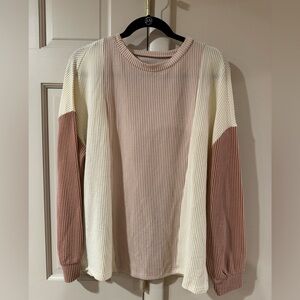 Colorblock Ribbed Sweater